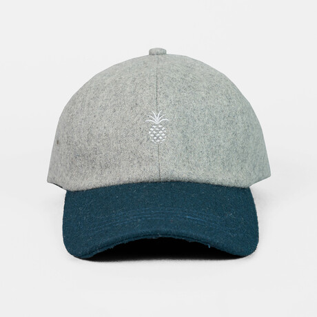 Pineapple Wool Cap // Stone Gray + Navy
