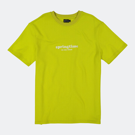 Springtime French Terry Tee // Neon Green (S)