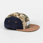 Cardura 5 Panel Cap // Camo + Brown