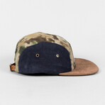 Cardura 5 Panel Cap // Camo + Brown