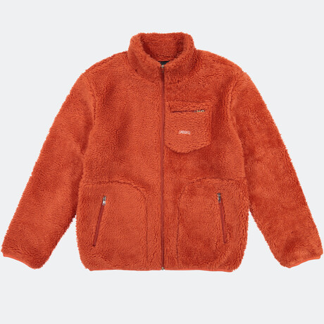 Sherpa Fleece Jacket // Rust Orange (S)