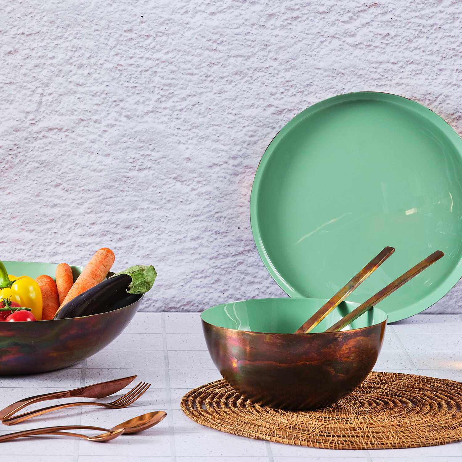 Brass Salad Bowl // Jade (Small) Björn Touch of Modern