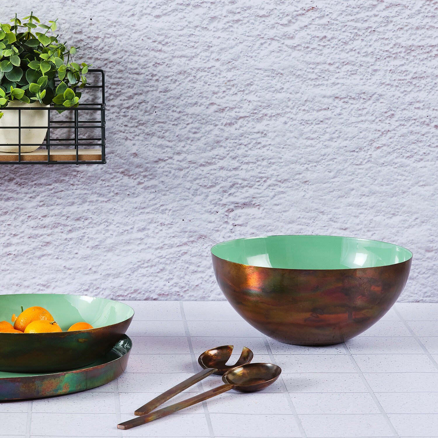 Brass Salad Bowl // Jade (Small) Björn Touch of Modern