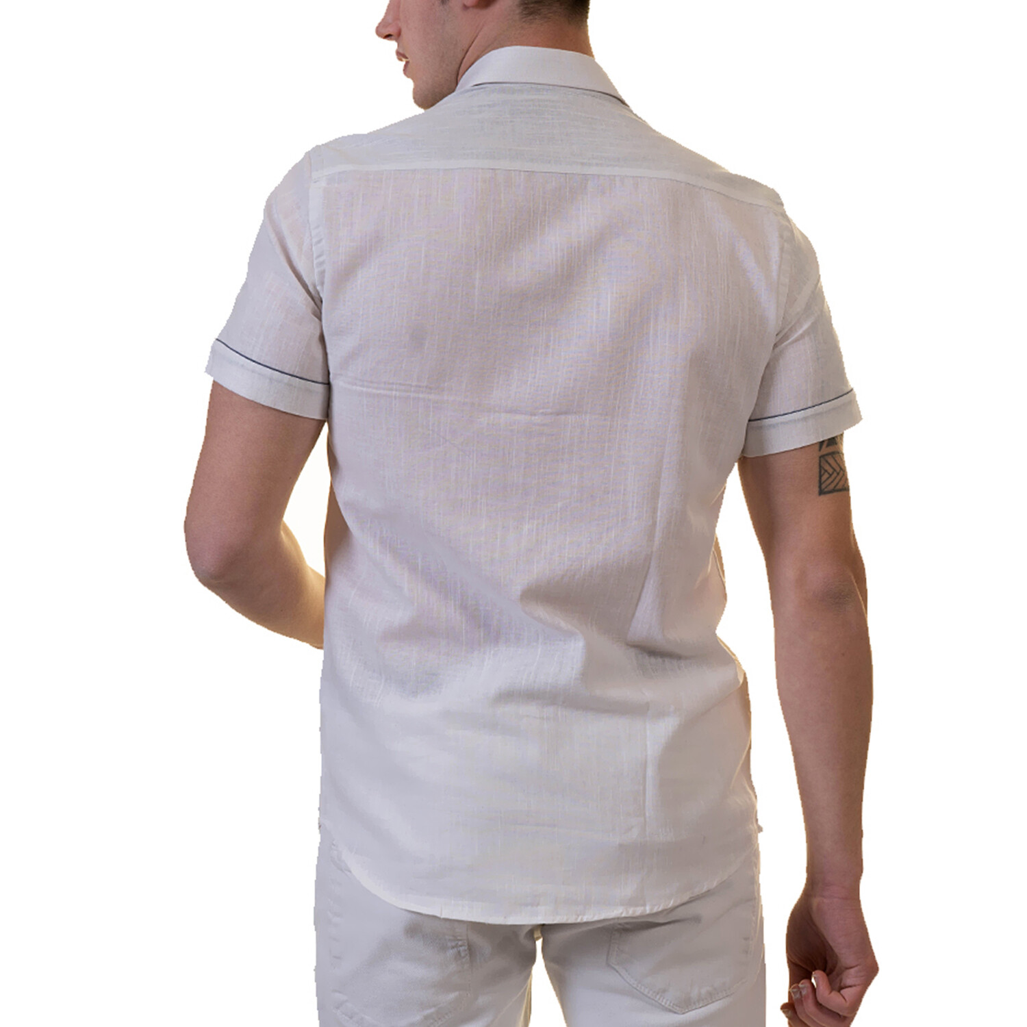 Short Sleeve Button Up // Summer White (XL) - Amedeo Exclusive - Touch ...