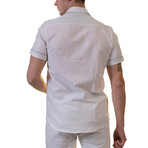 Hayes Short Sleeve Button-Up Shirt // Summer White (L)