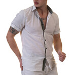 European Premium Quality Short Sleeve Shirt // Summer White (M)