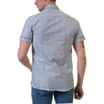 European Premium Quality Short Sleeve Shirt // Grey Black Paisley (3XL)