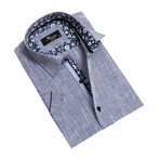 Frank Short Sleeve Button-Up Shirt // Denim Blue (XL)