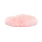 Blush Pink Round Sheepskin Chair Pad