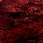 Red Sheepskin Rug XXL