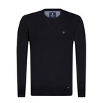 Dylan Round Neck Pullover Sweater // Black (XL)