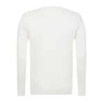 Marshall Round Neck Sweater // Ecru (XL)