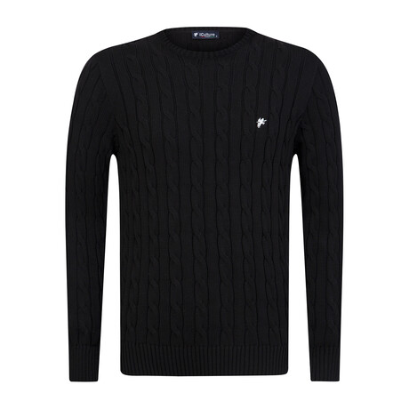 Gabe Round Neck Sweater // Black (XS)