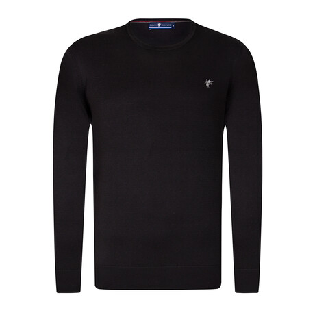 Carl Round Neck Pullover Sweater // Black (S)