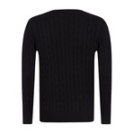Gabe Round Neck Sweater // Black (S)