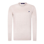 Moe Round Neck Pullover Sweater // Beige (XL)