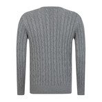 Noah Round Neck Sweater // Gray Melange (XL)