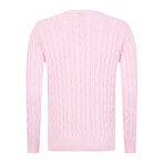 Parker Round Neck Sweater // Light Pink (XS)