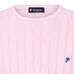 Parker Round Neck Sweater // Light Pink (XL)