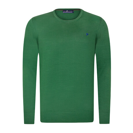 Joseph Round Neck Pullover Sweater // Green (S)