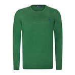 Joseph Round Neck Pullover Sweater // Green (L)