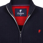 Leo Zip-Up Jacket // Navy (L)