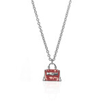 Charms Sterling Silver + Enamel Necklace // 14.5"-16" // Store Display