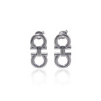 Gancini Sterling Silver Logo Earrings II // Store Display