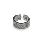 Unisex Gancini Rhodium Silver Ring // Ring Size: 10.5 // Store Display