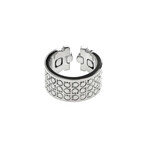 Gancini Sterling Silver Thick Logo Ring // Ring Size: 6 // Store Display