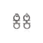 Gancini Sterling Silver Logo Earrings I // Store Display