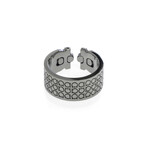 Unisex Gancini Rhodium Silver Ring // Ring Size: 9.5 // Store Display