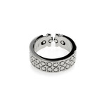 Gancini Sterling Silver Thin Logo Ring // Ring Size: 6 // Store Display