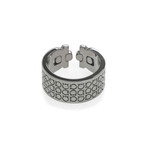 Unisex Gancini Sterling Silver Thick Logo Ring // Ring Size: 9 // Store Display