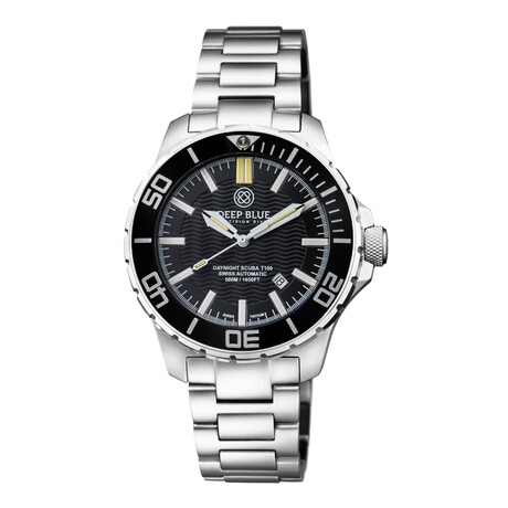 Deep Blue Daynight Scuba Automatic // DNSCUBASW200BLACKBRACELET