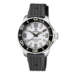 Deep Blue Alpha Marine 500 Automatic // AM500TRITIWHITGREENSTRPWAFFLE