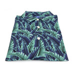 Jungle Pique Stretch Polo // Navy + Green (2XL)