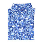 Pique Stretch Polo // Zone Blue + White (Small)