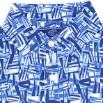 Pique Stretch Polo // Zone Blue + White (Small)