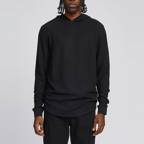 Waffle Hoodie // Black (S)