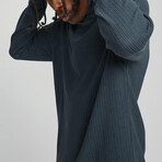 Waffle Hoodie // Charcoal (XL)