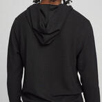 Waffle Hoodie // Black (S)