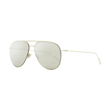 Dior Homme // Men's Aviator Sunglasses // Palladium + Silver Mirror Flash