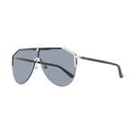 Gucci // Men's Modern Shield Sunglasses // Ruthenium Black + Gray