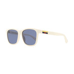 Gucci // Men's Rectangular Wayfarer Sunglasses // Cream + Blue