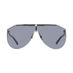 Gucci // Men's Modern Shield Sunglasses // Ruthenium Black + Gray