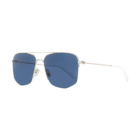 Dior Homme // Men's Dior 180 Squared Aviator Sunglasses // Palladium + Blue