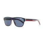 Dior Homme // Men's Flag 2 Classic Rectangular Sunglasses // Red, White, Blue + Blue