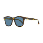 Fendi // Men's Wayfarer Sunglasses // Dark Havana + Blue
