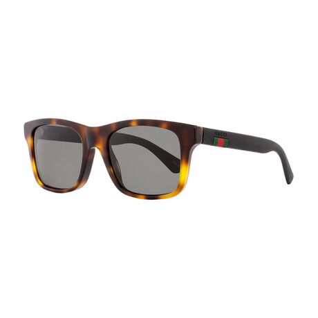 Gucci // Unisex Wayfarer Polarized Sunglasses // Black Havana + Gray